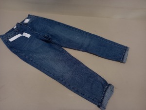 10 X BRAND NEW TOPSHOP MOM BLUE DENIM JEANS UK SIZE 12 RRP £40.00 (TOTAL RRP £40.00)