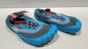 30 X BRAND NEW G FORCE BLUE/ CORAL AQUA SHOES SIZE JUNIOR 9