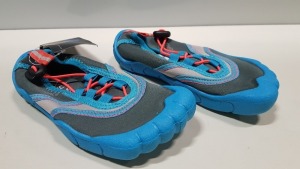 30 X BRAND NEW G FORCE BLUE/ CORAL AQUA SHOES SIZE JUNIOR 8