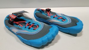 30 X BRAND NEW G FORCE BLUE/ CORAL AQUA SHOES SIZE JUNIOR 11