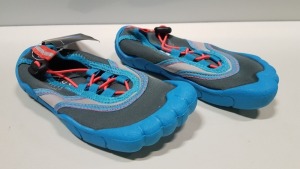 30 X BRAND NEW G FORCE BLUE/ CORAL AQUA SHOES SIZE J4 AND JUNIOR 8