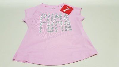 30 X BRAND NEW PUMA PINK T SHIRTS AGE 3-4 YEARS