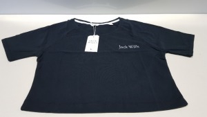 20 X BRAND NEW JACK WILLS LOWTON BLACK CROP T SHIRTS UK SIZE 10 RRP £26.95 (TOTAL RRP £539.00)