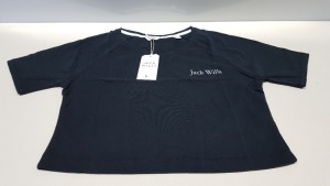 20 X BRAND NEW JACK WILLS LOWTON BLACK CROP T SHIRTS UK SIZE 10 RRP £26.95 (TOTAL RRP £539.00)