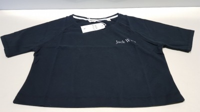 20 X BRAND NEW JACK WILLS LOWTON BLACK CROP T SHIRTS UK SIZE 10 RRP £26.95 (TOTAL RRP £539.00)