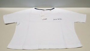 17 X BRAND NEW JACK WILLS LOWTON WHITE CROP T SHIRTS UK SIZE 12 RRP £26.95 (TOTAL RRP £458.15)