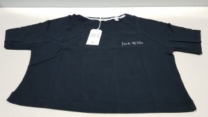 26 X BRAND NEW JACK WILLS LOWTON BLACK CROP T SHIRT UK SIZE 12 RRP £26.95 (TOTAL RRP £692.90)