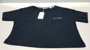 17 X BRAND NEW JACK WILLS LOWTON BLACK CROP T SHIRT UK SIZE 6 RRP £26.95 (TOTAL RRP £458.15) (PICK LOOSE)