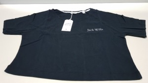 17 X BRAND NEW JACK WILLS LOWTON BLACK CROP T SHIRT UK SIZE 6 RRP £26.95 (TOTAL RRP £458.15) (PICK LOOSE)