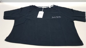 16 X BRAND NEW JACK WILLS LOWTON BLACK CROP T SHIRT UK SIZE 14 RRP £26.95 (TOTAL RRP £431.20) (PICK LOOSE)