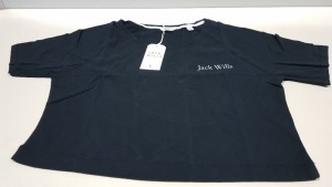 15 X BRAND NEW JACK WILLS LOWTON BLACK CROP T SHIRT UK SIZE 12 RRP £26.95 (TOTAL RRP £404.25) (PICK LOOSE)