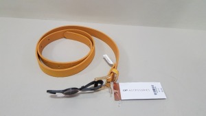 95 X BRAND NEW DOROTHY PERKINS YELLOW BELTS SIZE MEDIUM RRP £5.00 (TOTAL RRP £475.00)