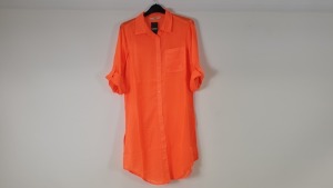 100 X BRAND NEW BRIGHT ORANGE BEACH SHIRTS BY GEORGE - SIZE L - (28890) RRP £8 EACH - IN 1 CARTON