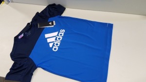 7 X BRAND NEW ADIDAS KIDS BLUE T SHIRTS IN VARIOUS SIZES