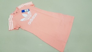 8 X BRAND NEW ADIDAS PINK SKATER DRESSES ITEM CODE - A631 PD9TJ AGE 11-12 YEARS