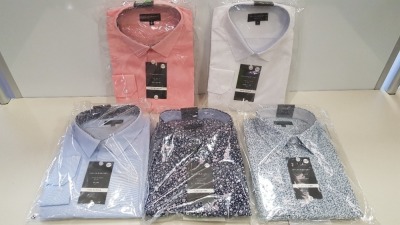 40 X BRAND NEW TAYLOR & WRIGHT SHIRTS IN VARIOUS STYLES AND SIZES IN 2 TRAYS (NOT INCLUDED)