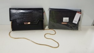 24 X BRAND NEW DOROTHY PERKINS ACCESSORIES BLACK BAGS - IN ONE BOX 
RRP £18.00 (TOTAL £432.00)