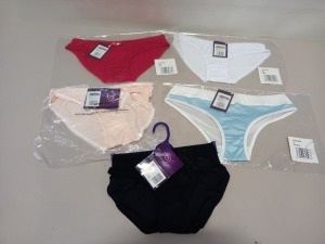 40 X BRAND NEW LORNA DREW LINGERIE BRIEFS IN VARIOUS STYLES AND SIZES IE ASTRID BRIEFS, AMY BRIEFS AND ALEXA BRIEFS IN VARIOUS COLOURS AND SIZES
