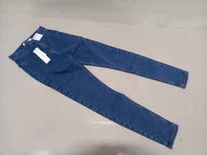 10 X BRAND NEW TOPSHOP JONI BLUE DENIM JEANS UK SIZE 8 RRP £36.00 (TOTAL RRP £360.00)