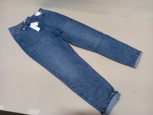 9 X BRAND NEW TOPSHOP MOM BLUE DENIM JEANS UK SIZE 10 RRP £40.00 (TOTAL RRP £360.00)