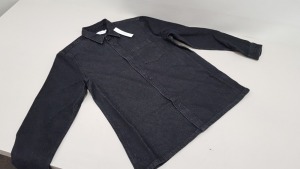 7 X BRAND NEW TOPMAN DENIM BUTTONED SHIRTS SIZE L AND XXL (MAINLY XXL) RRP £35.00 (TOTAL RRP £245.00)