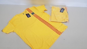 20 X BRAND NEW FC BARCELONA 1899 YELLOW SHORT SLEEVED T SHIRTS KIDS SIZE 12