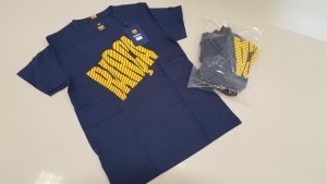 24 X BRAND NEW FC BARCELONA BARCA BLUE SHORT SLEEVED T SHIRTS KIDS SIZE 6 AND 8