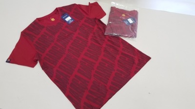 20 X BRAND NEW FC BARCELONA BARCA RED SHORT SLEEVED T SHIRTS SIZE LARGE