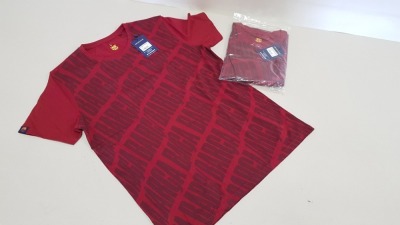 20 X BRAND NEW FC BARCELONA BARCA RED SHORT SLEEVED T SHIRTS SIZE MEDIUM
