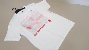 65 X BRAND NEW F&F ENGLAND SIX NATIONS//21 T SHIRTS SIZE XL IN 2 BOXES