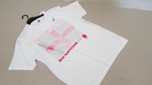 50 X BRAND NEW F&F ENGLAND SIX NATIONS//21 T SHIRTS SIZE L