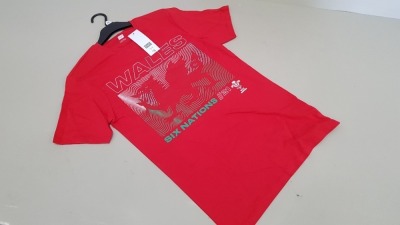 50 X BRAND NEW F&F WALES SIX NATIONS//21 T SHIRTS SIZE 3XL