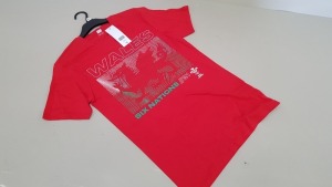 50 X BRAND NEW F&F WALES SIX NATIONS//21 T SHIRTS SIZE 2XL