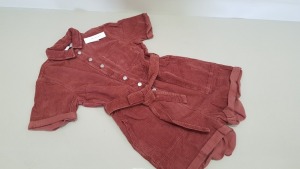 13 X BRAND NEW TOPSHOP CORDUROY JUMPSUITS UK SIZE 14 AND 12 RRP £45.00 (TOTAL RRP £585.00)