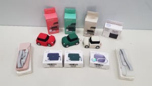 APPROX 150 PIECE ASSORTED LOT CONTAINING VARIOUS MINI COOPER AIRPOD CASE, AIRPOD CASES ETC. - IN ONE TRAY