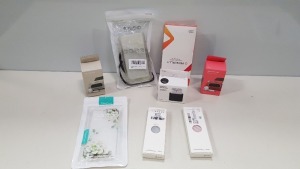 APPROX 150 PIECE ASSORTED LOT CONTAINING SAMSUNG CASES, TORRAS SMARTPHONE CASES, MINI COOPER AIRPOD CASES ETC - IN ONE TRAY