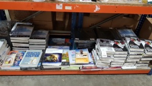 APPROX 100 PIECE ASSORTED BOOK LOT CONTAINING ME ELTON JOHN, PENCIL MARCH WATERCOLOUR PAD, GALLAWAY LEATHER PADFOLIO, INTERNATIONAL BUSINESS, THE TOP CONSULTANT ETC