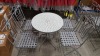 1 X BRAND NEW SILVER MOSAIC BISTRO / GARDEN TABLE & 4 CHAIRS SET - IN 3 BOXES