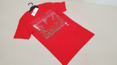 50 X BRAND NEW F&F WALES SIX NATIONS//21 T SHIRTS SIZE MEDIUM