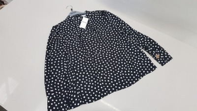 20 X BRAND NEW DOROTHY PERKINS PETITE DOTTED LONG SLEEVED TOPS UK SIZE 14