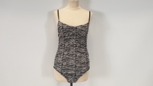 30 X BRAND NEW TOPMAN ZEBRA PRINT ALL IN ONE SWIMSUIT - SIZE UK 10 RRP £19.00pp