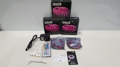 30 X BRAND NEW BOXED JESLED 12M LED STRIP LIGHTS (MULTICOLOUR / TIMING / DIY / DIMMING) - PICK LOOSE
