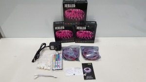 30 X BRAND NEW BOXED JESLED 12M LED STRIP LIGHTS (MULTICOLOUR / TIMING / DIY / DIMMING) - PICK LOOSE