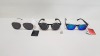 21 PIECE MIXED JEEPERS PEEPERS SUNGLASSES LOT CONTAINING JEEPERS PEEPERS ROUND SUNGLASSES, JEEPERS PEEPERS AVIATOR SUNGLASSES AND JEEPERS PEEPERS SQUARE SUNGLASSES