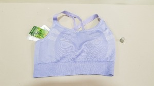 22 X BRAND NEW USA PRO PURPLE REVERSIBLE SPORTS BRAS UK SIZE 12 AND 14