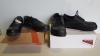 15 PIECE MIXED BOOT LOT CONTAINING 7 X AIRSIDE NON METALLIC BLACK LEATHER SAFETY BOOTS UK SIZE 8 AND 8 X GOLIATH BLACK LEATHER TRAINERS UK SIZE 6