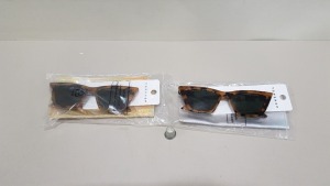 74 X BRAND NEW TOPSHOP TORTOISE SHELL SUNGLASSES RRP £7.00 (TOTAL RRP £518.00)