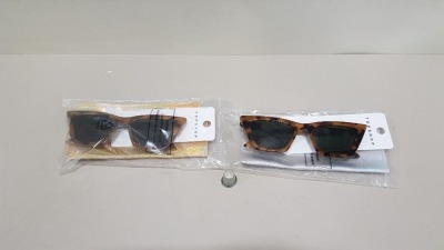 74 X BRAND NEW TOPSHOP TORTOISE SHELL SUNGLASSES RRP £7.00 (TOTAL RRP £518.00)