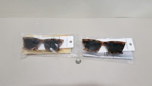 80 X BRAND NEW TOPSHOP TORTOISE SHELL SUNGLASSES RRP £7.00 (TOTAL RRP £560.00)