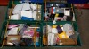 4 TRAYS CONTAINING LARGE QUANTITY OF ASSORTED ITEMS INCLUDING PHONE CASES, AIRPOD PRO CASES, SOAP DISPENSER, DOG BANDANA COLLAR, SEWING PINS ETC
